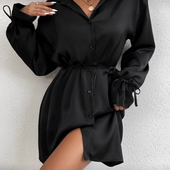 Express Dresses & Skirts - Black Button up Dress sz Med